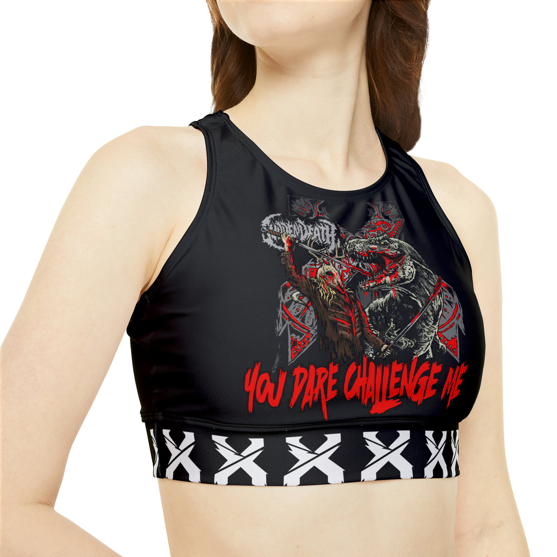 Svdden Death Excison Crop Top Jersey Bikini Top - EDMCLOTHINGSTORE