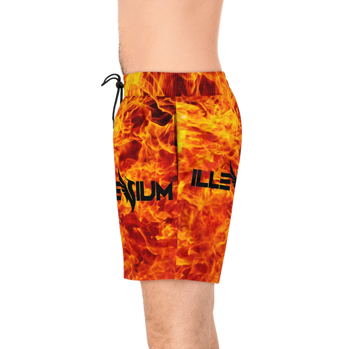Illenium Merch Men's Mid-Length Swim Shorts (AOP) - EDMCLOTHINGSTORE