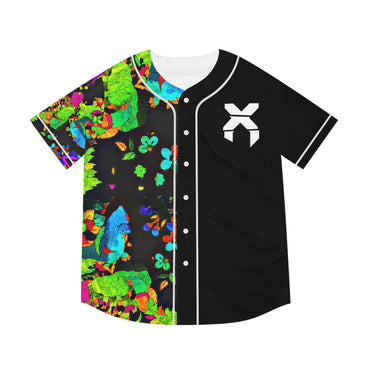 Excision Psychedelic Flower Design Rave Baseball Jersey EDM - EDMCLOTHINGSTORE