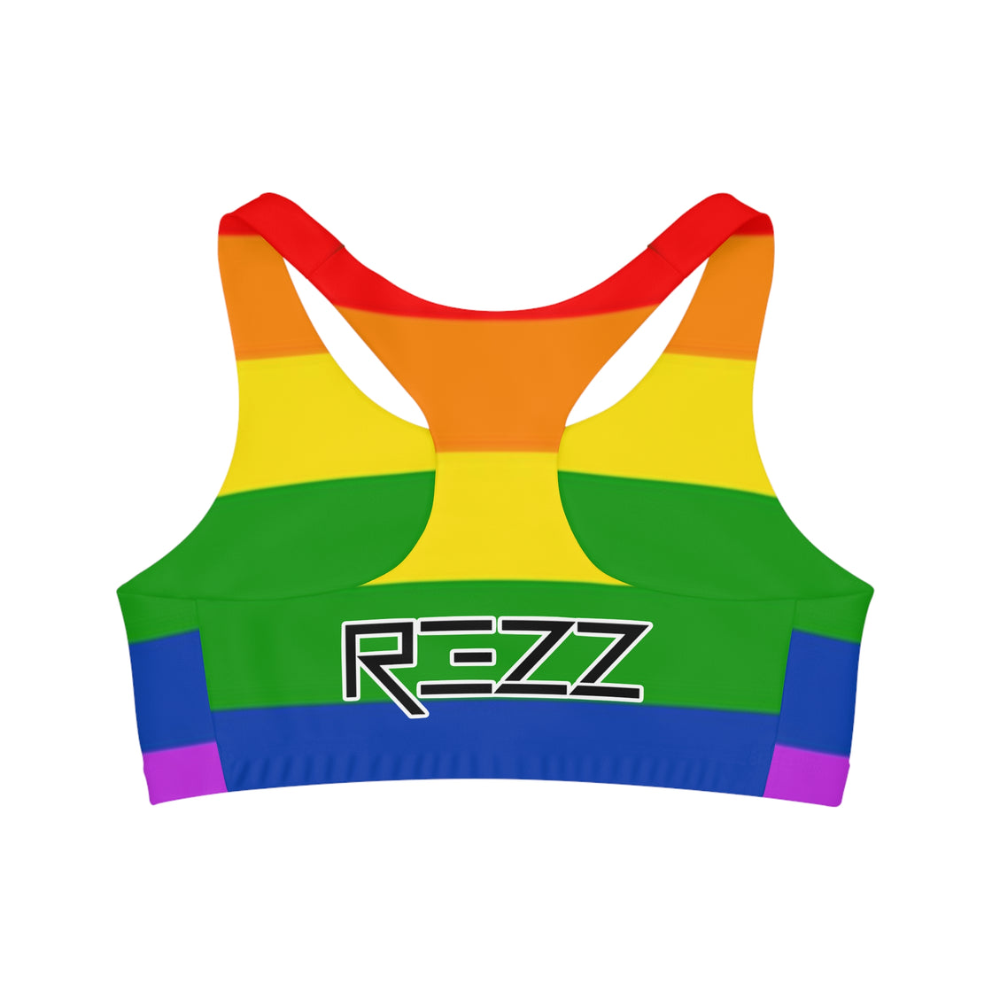 Rezz Crop Top Jersey (Pride) Sports Bra - EDMCLOTHINGSTORE