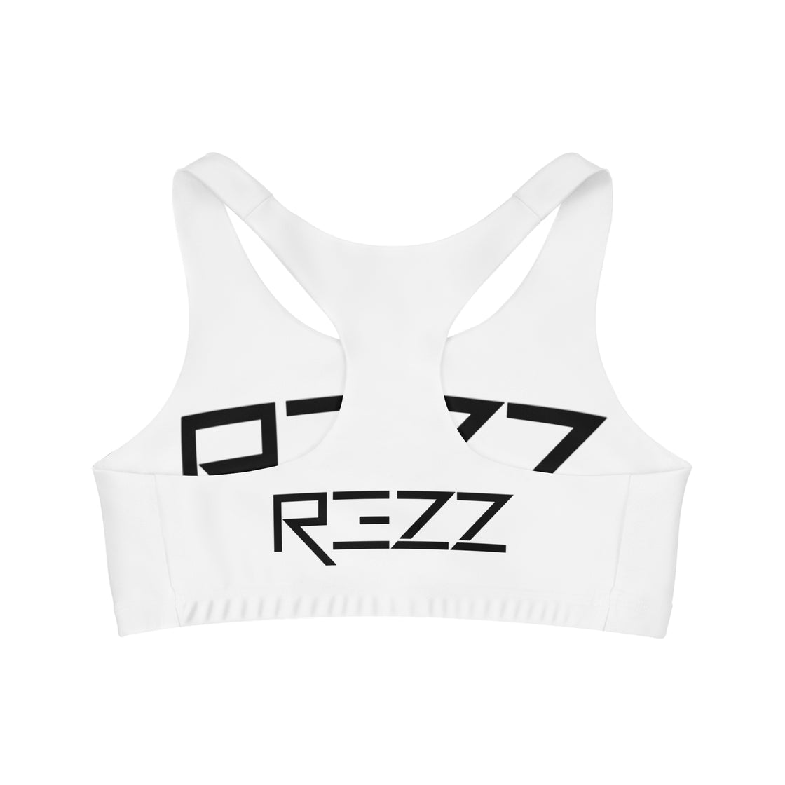 Rezz Crop Top Jersey (White) Sports Bra - EDMCLOTHINGSTORE