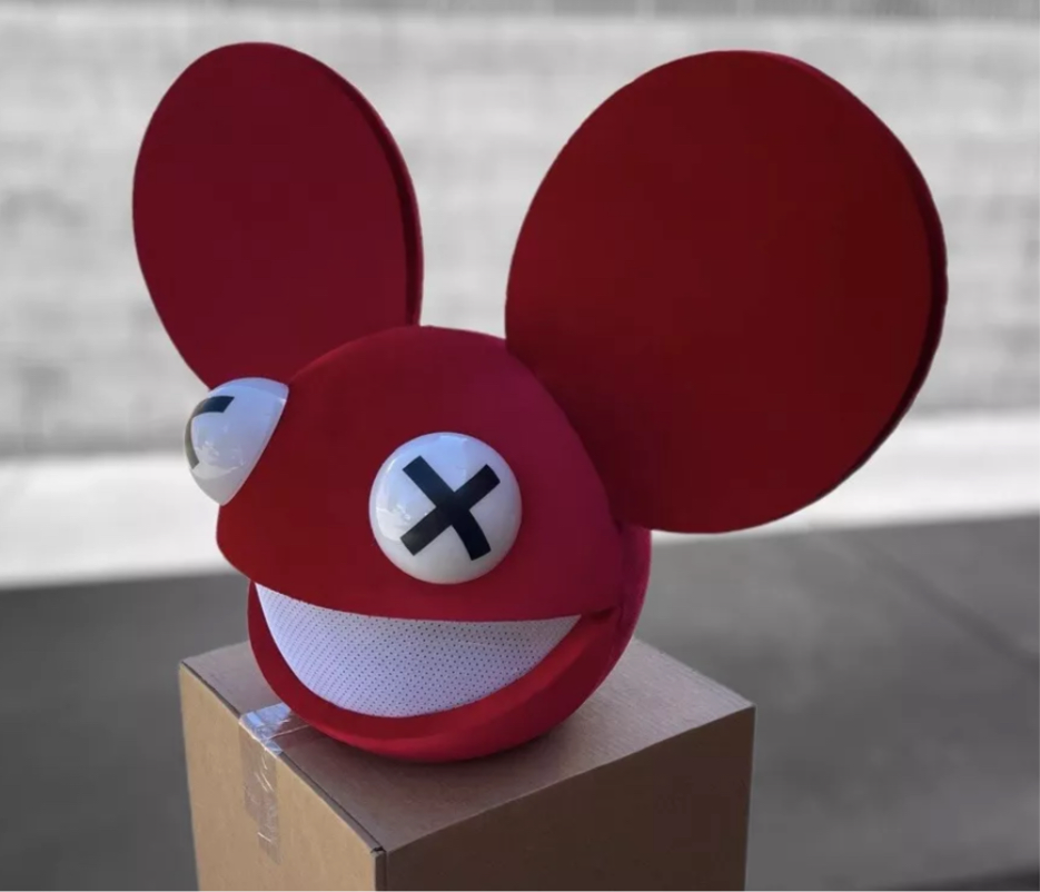 Red Deadmau5 Head Costume In Red Festival Hat Rave Hat LED - EDMCLOTHINGSTORE