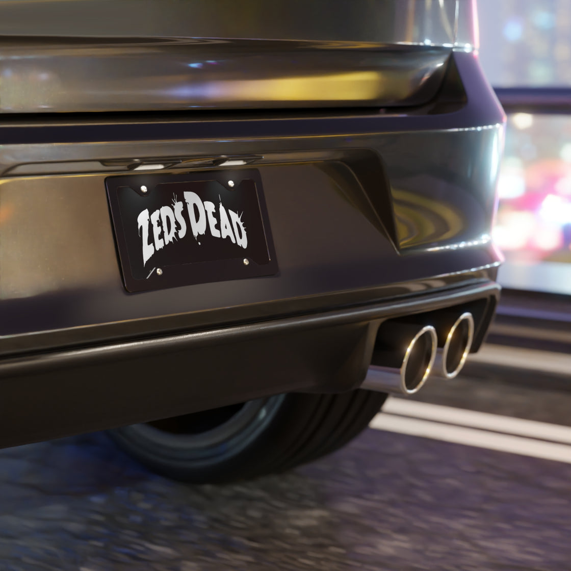 Zeds Dead Car Plate Black - EDMCLOTHINGSTORE