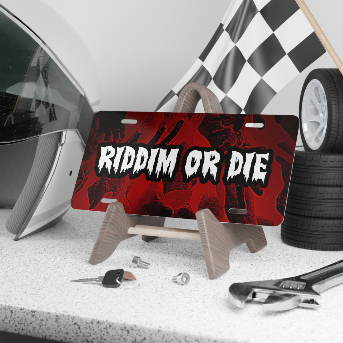 Riddim Or Die Car Plate - EDMCLOTHINGSTORE