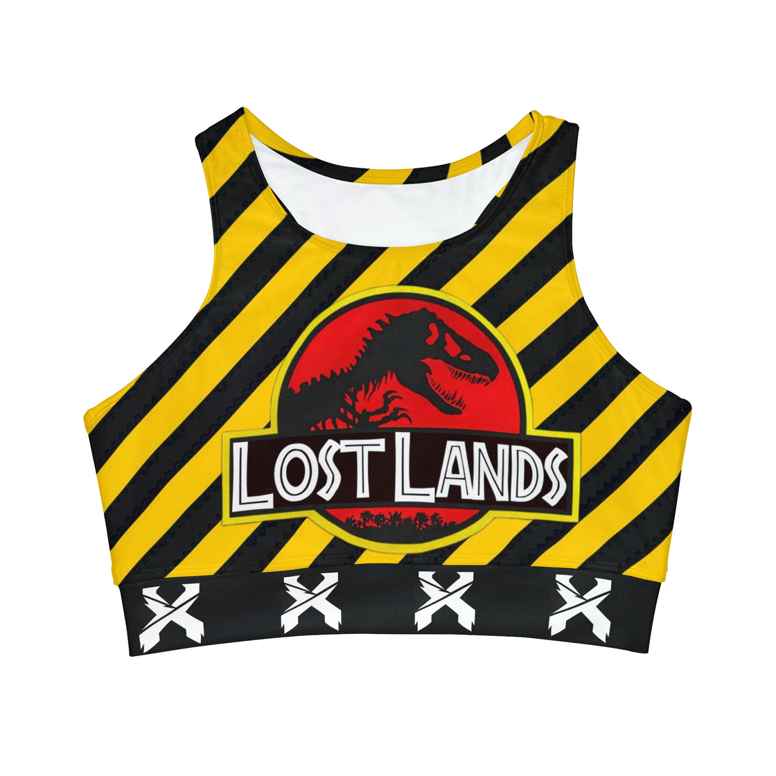 Excision Lost Lands Crop Top Jersey  Bikini Top (AOP) - EDMCLOTHINGSTORE