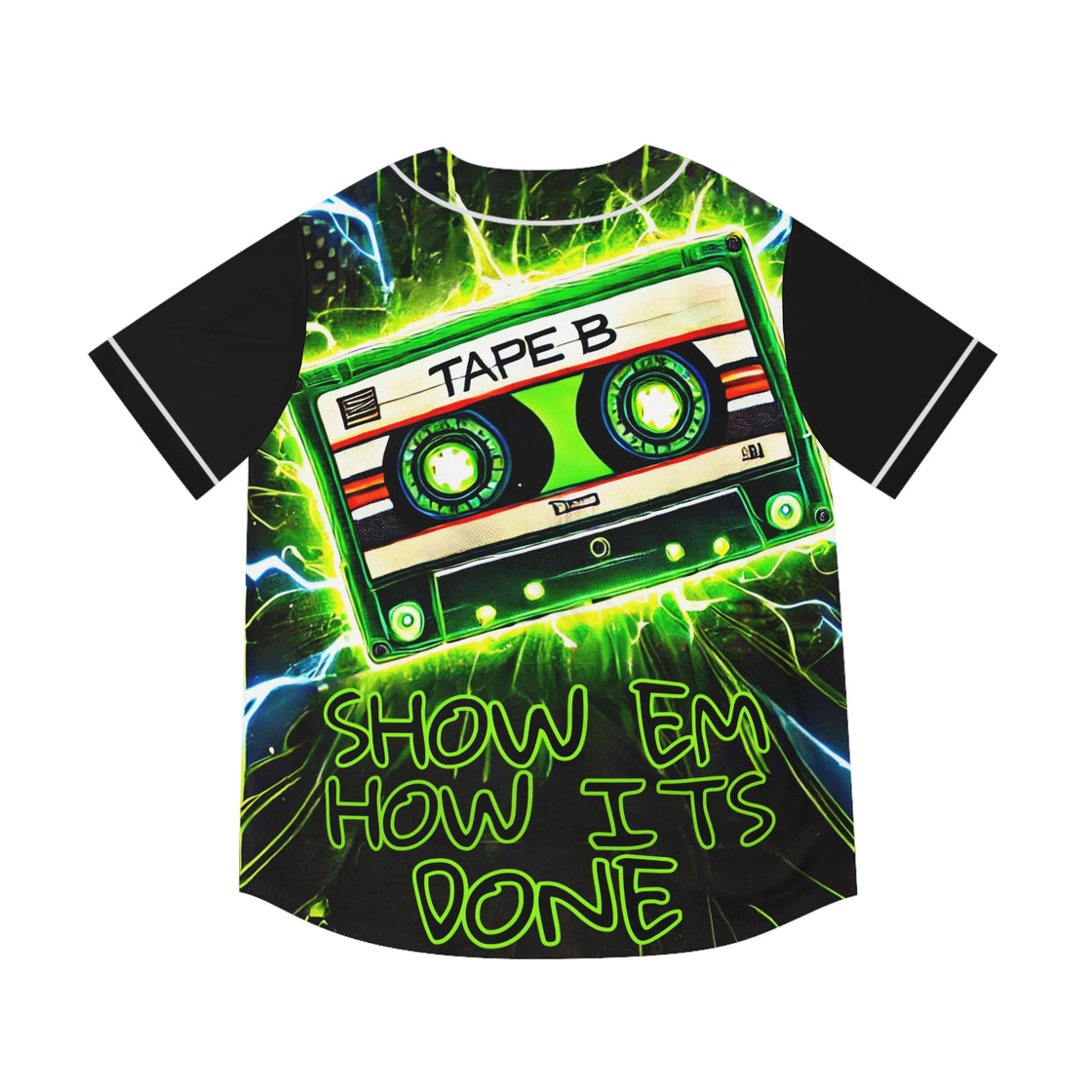 Tape B Jersey (Show Em How It’s Done) Rave Jersey Edm Jersey Green - EDMCLOTHINGSTORE