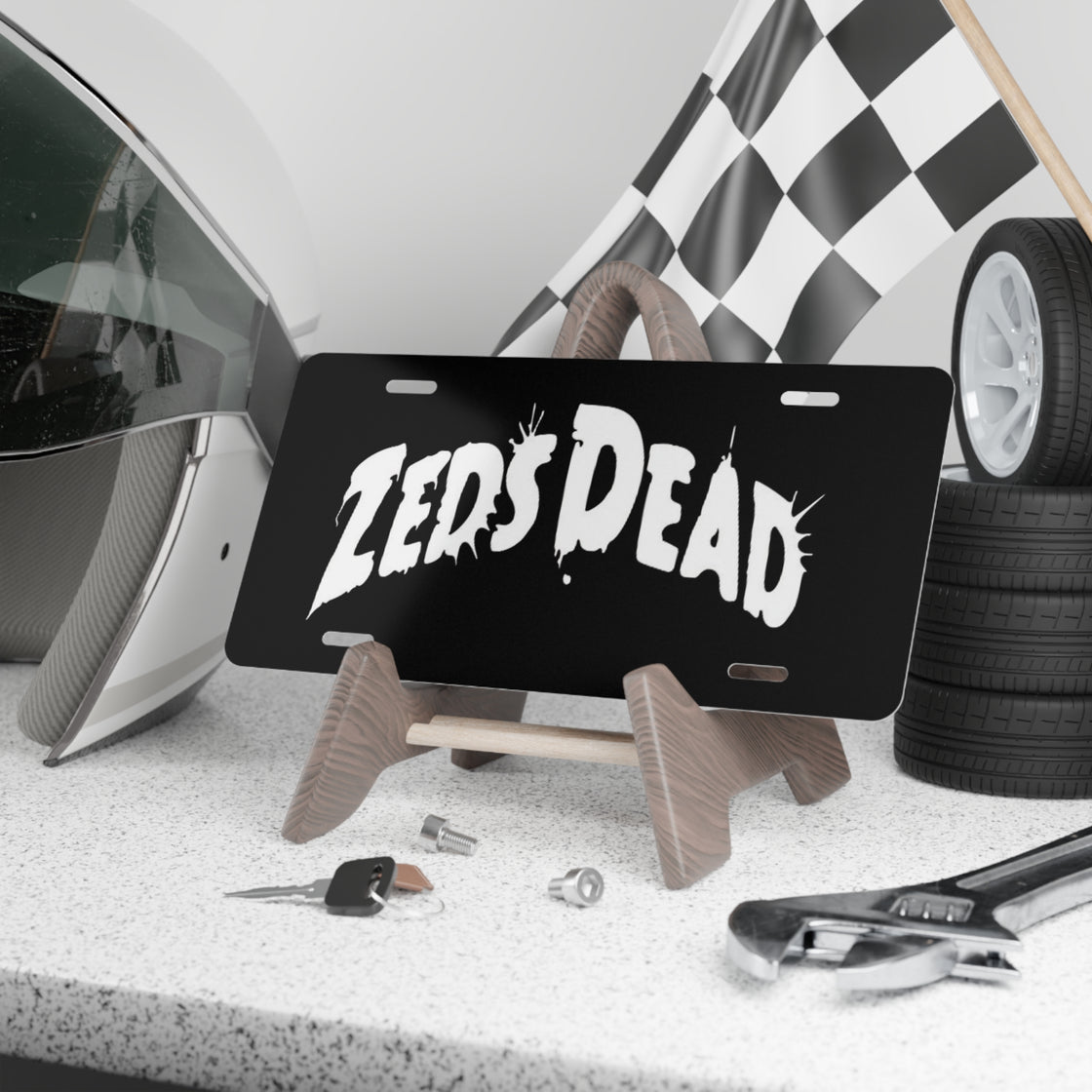 Zeds Dead Car Plate Black - EDMCLOTHINGSTORE