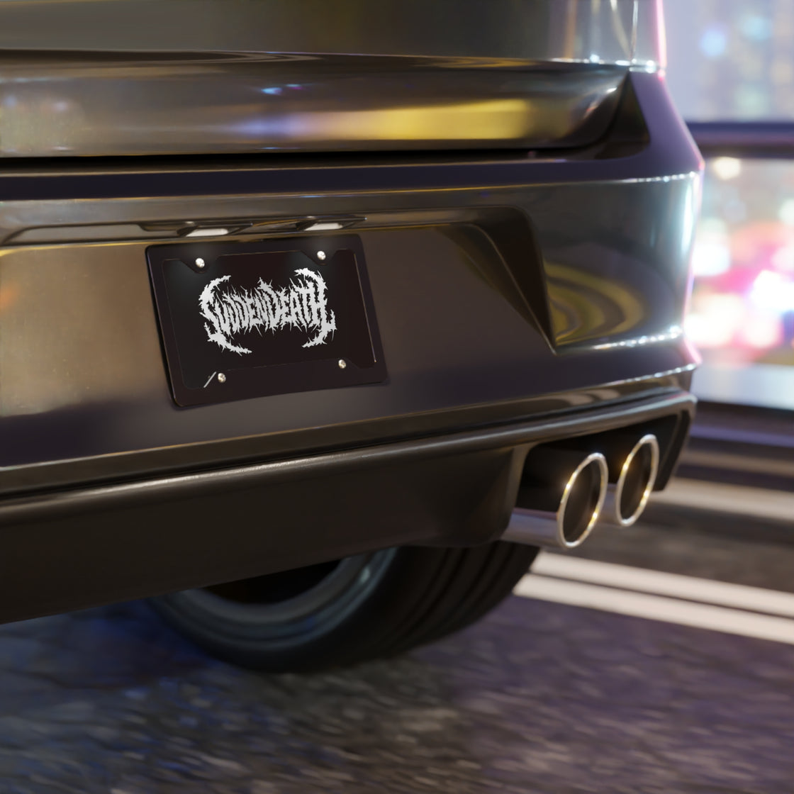 Svdden Death Car Plate - EDMCLOTHINGSTORE