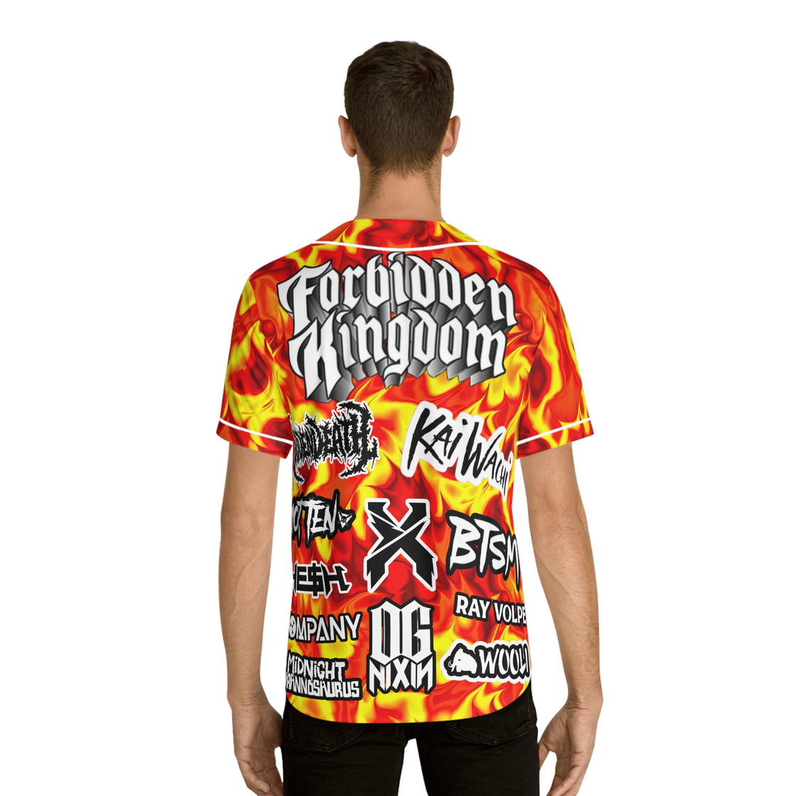 Exclusive Fire Camo Forbidden Kingdom Jersey Excision Svdden Death Komapny Roit Ten Wooli BTSM  Hesh OG Nixon Kia Waichi - EDMCLOTHINGSTORE