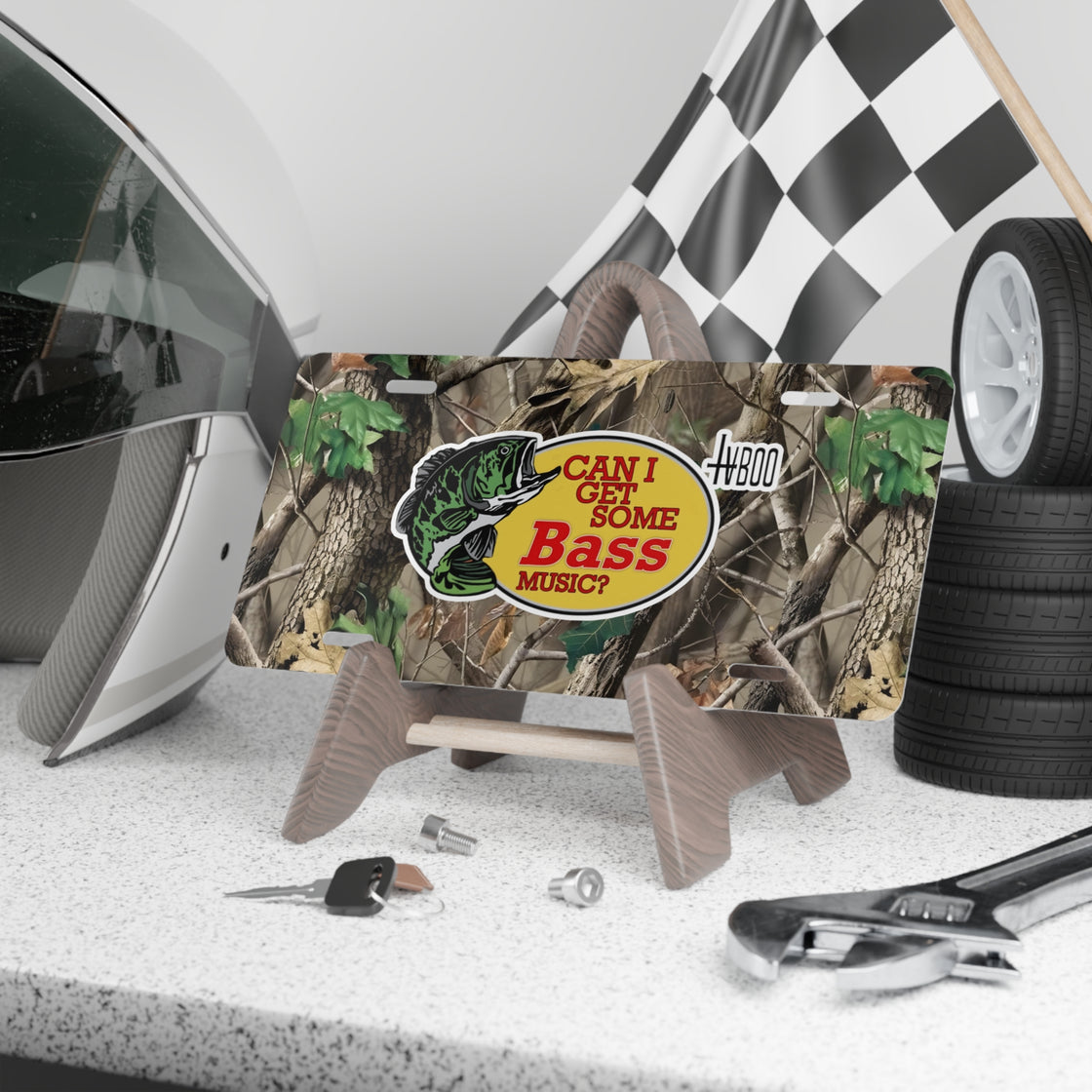 Tvboo Can I Get Some Bass Music Car Plate - EDMCLOTHINGSTORE