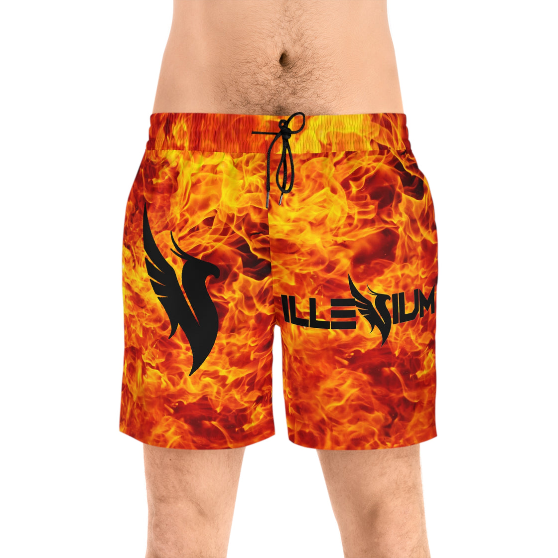 Illenium Merch Men's Mid-Length Swim Shorts (AOP) - EDMCLOTHINGSTORE