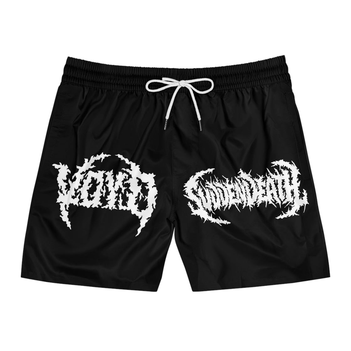 Svdden Death Voyd Men's Mid-Length Swim Shorts (Black) - EDMCLOTHINGSTORE
