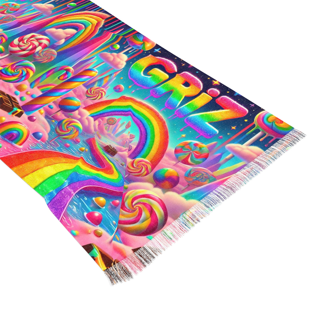 GRIZ Pashmina (Candyland) Lightweight Scarf - EDMCLOTHINGSTORE
