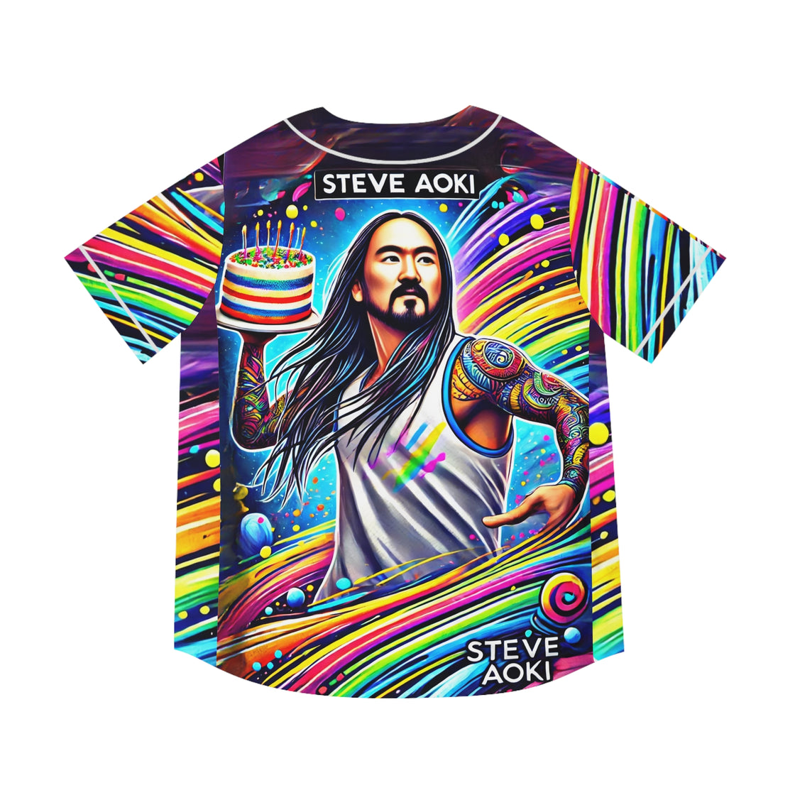 EDC 2024 Steve Aoki Rave Jersey – Bold Colors & Exclusive Buy 2 Get 1 Free - EDMCLOTHINGSTORE