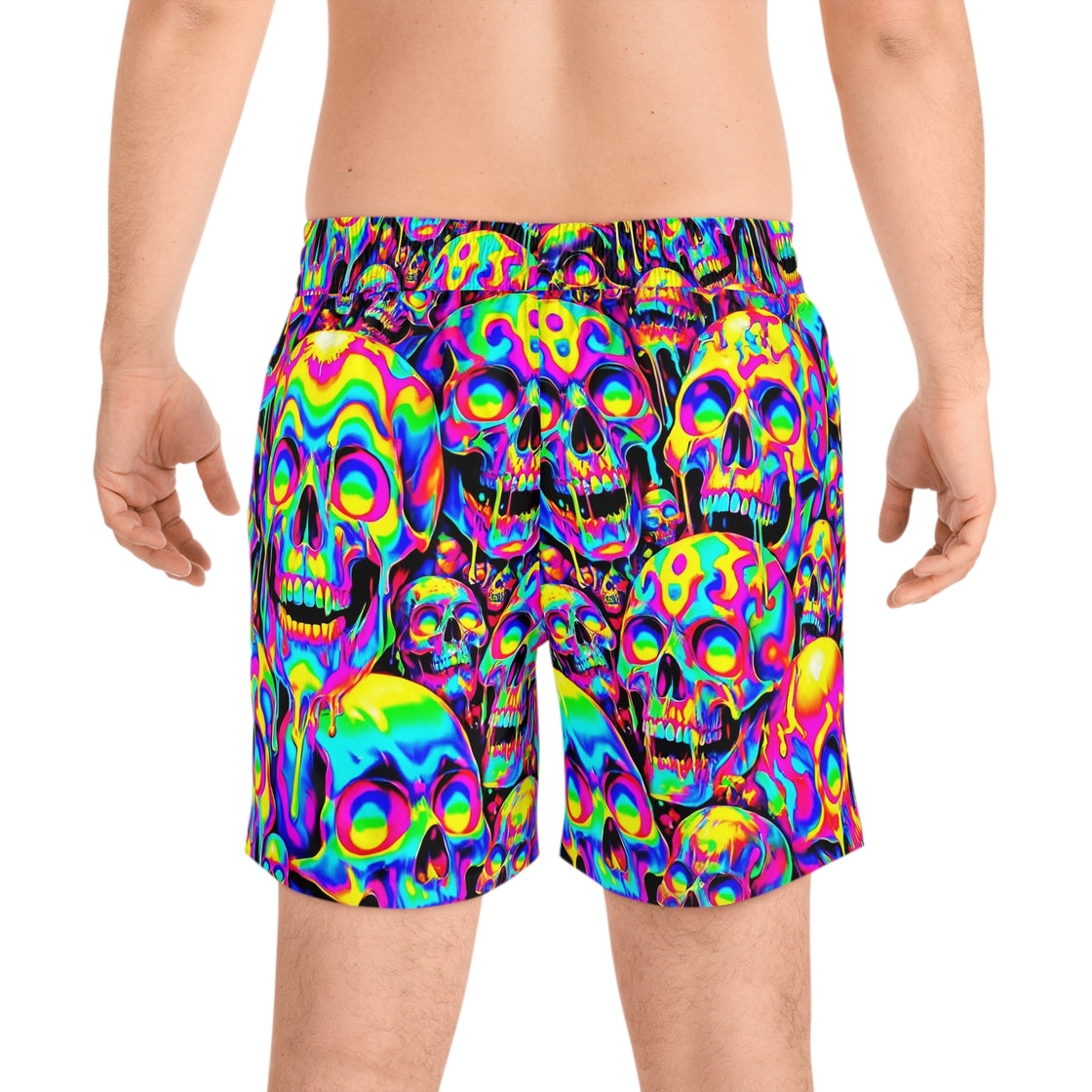Trippy Skull Rave Shorts EDM Shorts 1 - EDMCLOTHINGSTORE