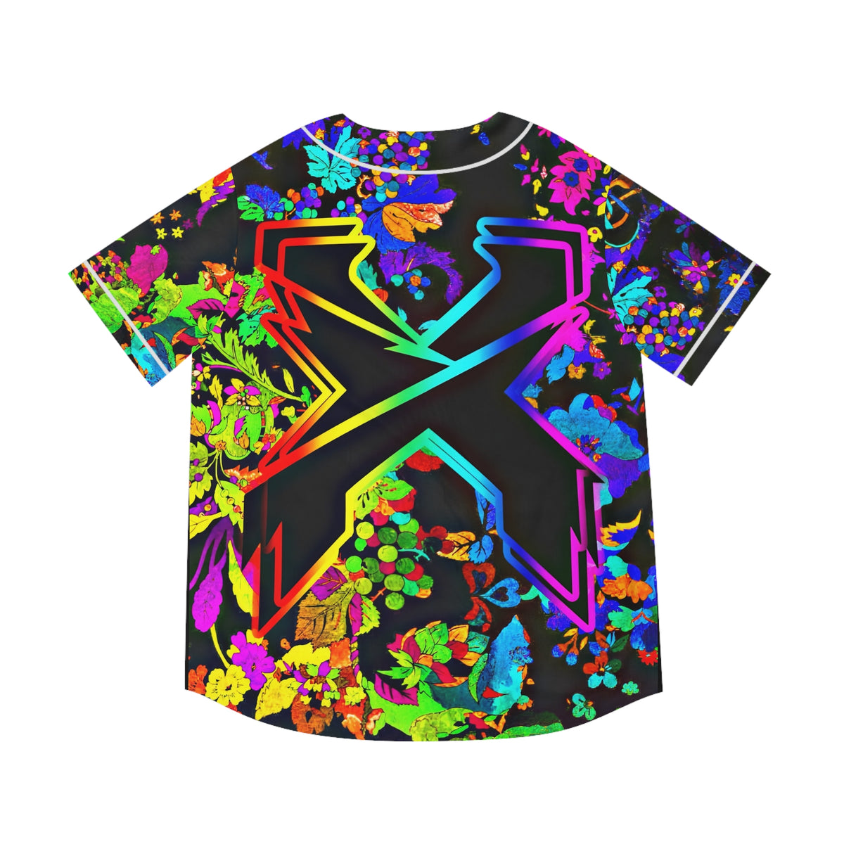 Excision Psychedelic Flower Design Rave Baseball Jersey EDM