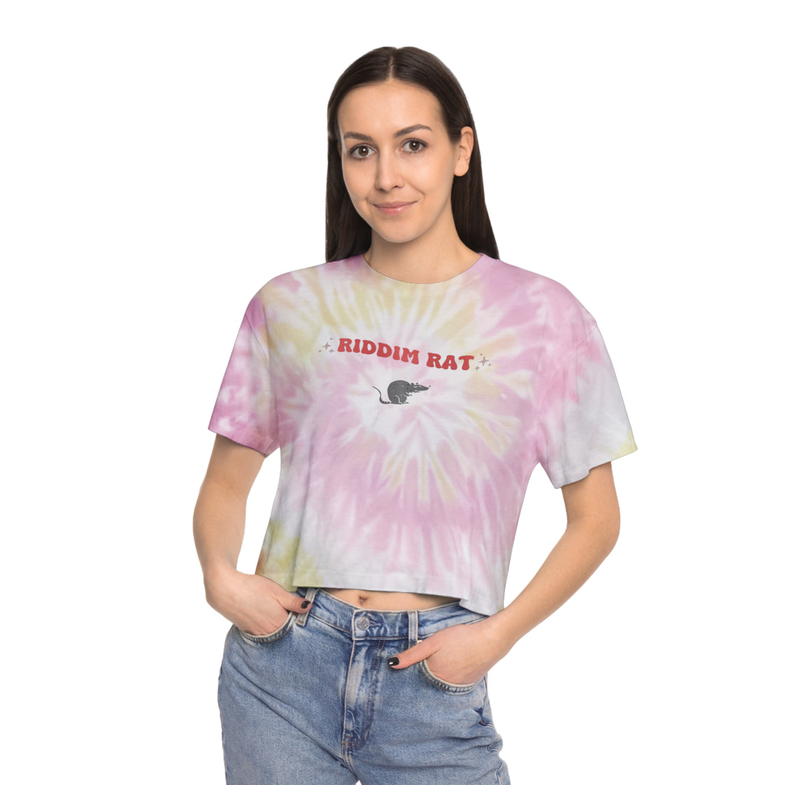 Women's Tie-Dye Crop Tee - EDMCLOTHINGSTORE