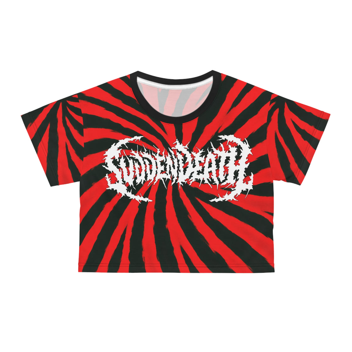 Sudden Death Tye Top Crop Tee  Shirt | Alternative Fashion, Edgy Streetwear, Music Merch, Festival Outfit, Graphic Tee