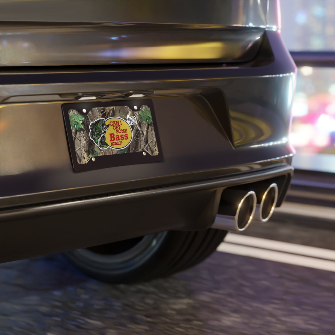 Tvboo Can I Get Some Bass Music Car Plate - EDMCLOTHINGSTORE