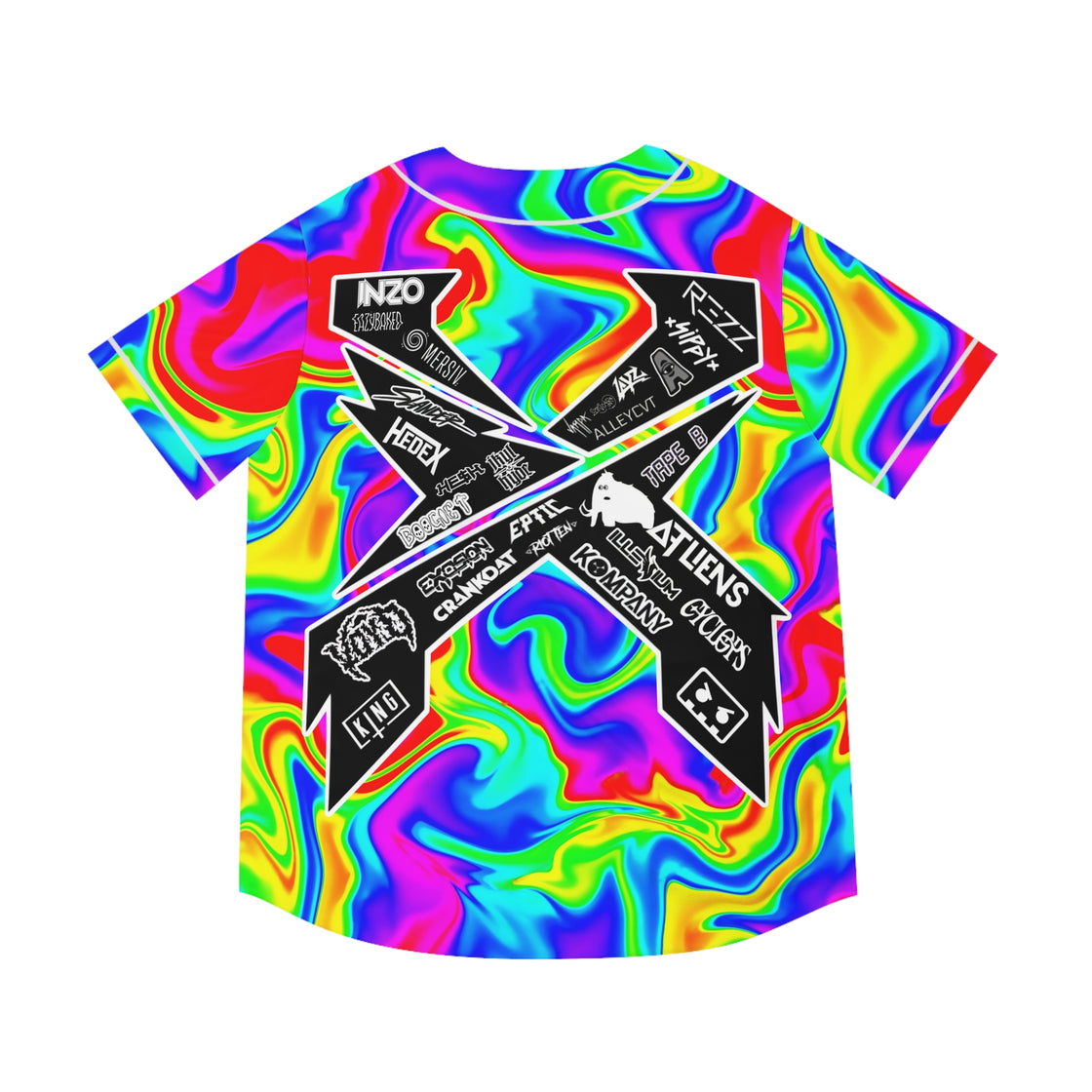 Colorful Lost Lands Artist Jersey 2025 Excision, SVDDEN Death, Sullivan King, Illenium, Rezz, Slander, Kompany, Crankdat, Wooli, Tape B, Hedex, Mersiv, ATLiens, Boogie T, Cyclops, Jessica Audiffred, Vampa, Sippy, Layz