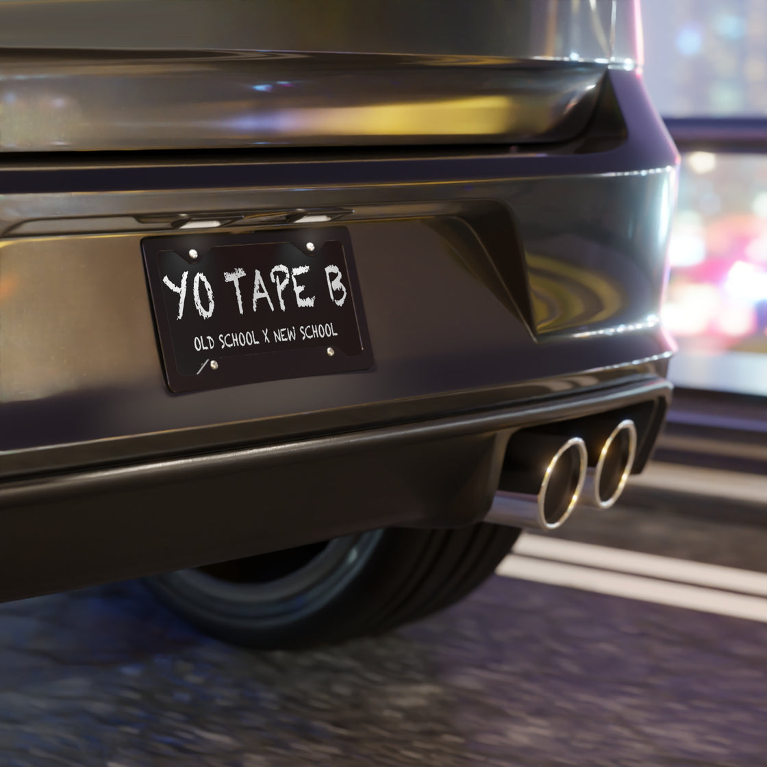 Tape B Car Plate - EDMCLOTHINGSTORE
