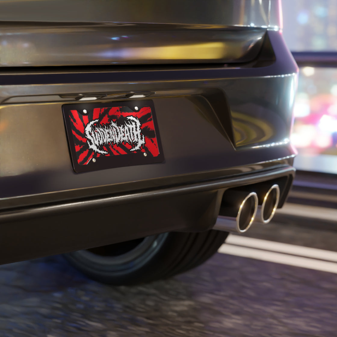 Svdden Death Car Plate - EDMCLOTHINGSTORE