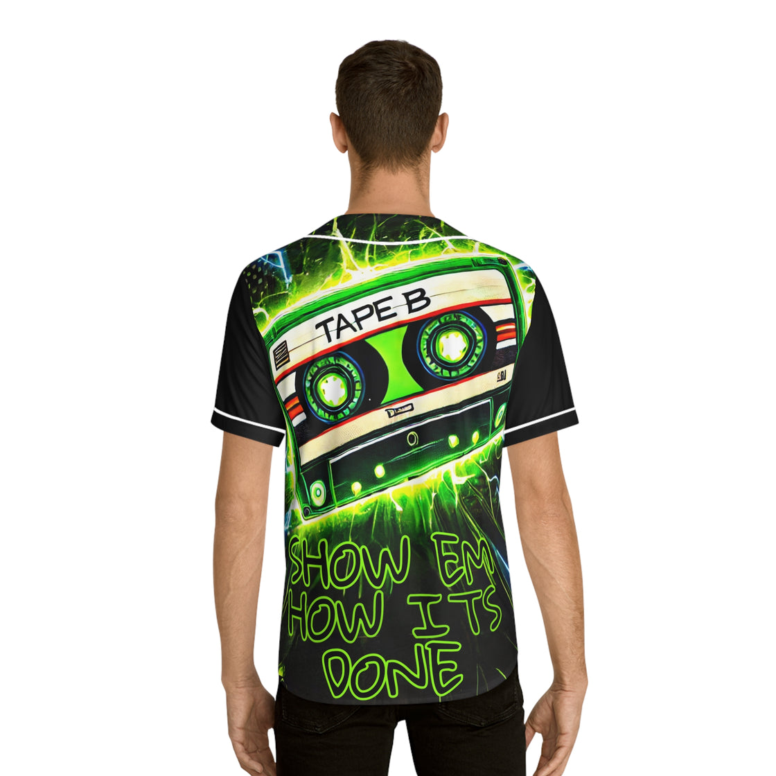 Tape B Jersey (Show Em How It’s Done) Rave Jersey Edm Jersey Green - EDMCLOTHINGSTORE