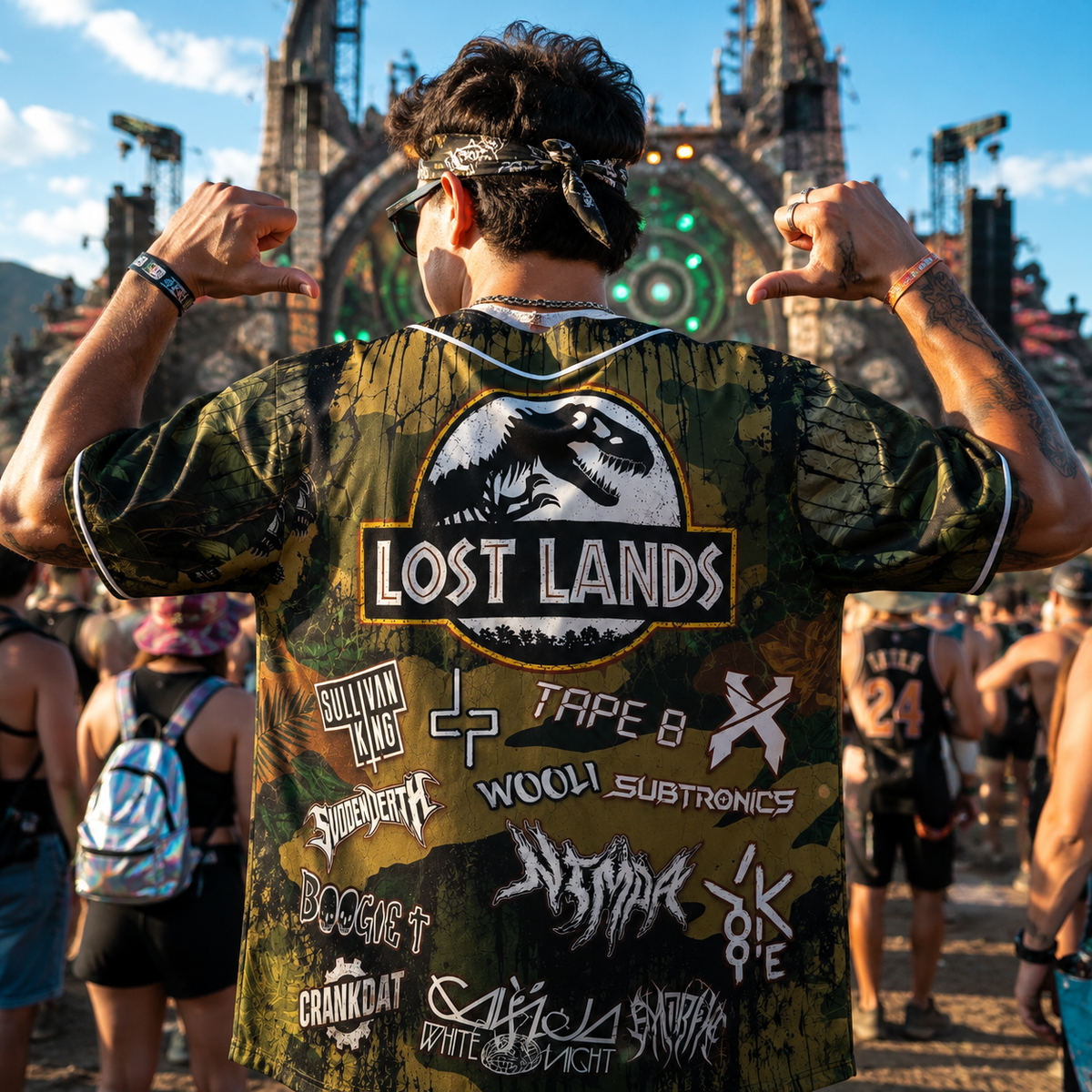 Lost Lands Limited Edition Festival Jersey – Basshead Rave Baseball Jersey