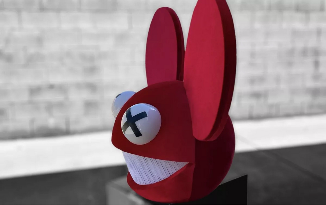 Red Deadmau5 Head Costume In Red Festival Hat Rave Hat LED - EDMCLOTHINGSTORE