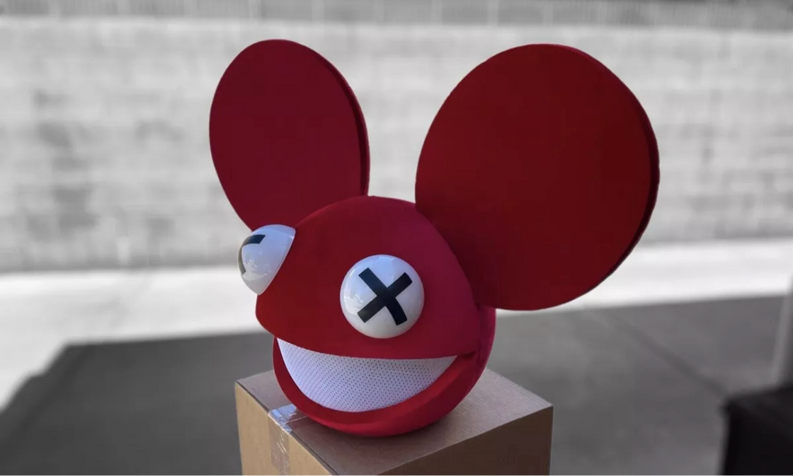 Red Deadmau5 Head Costume In Red Festival Hat Rave Hat LED - EDMCLOTHINGSTORE