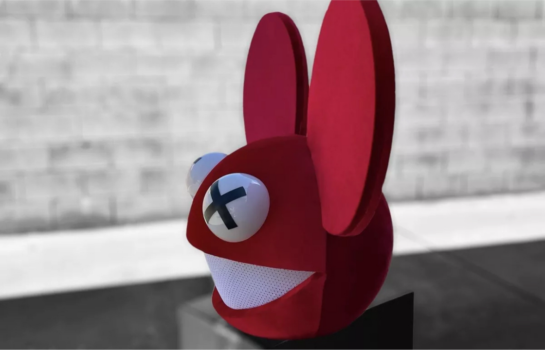 Red Deadmau5 Head Costume In Red Festival Hat Rave Hat LED - EDMCLOTHINGSTORE