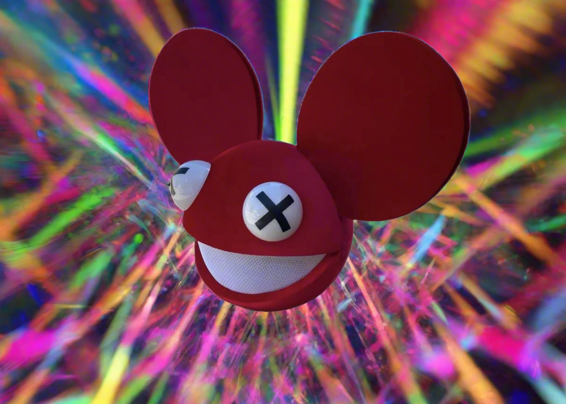 Red Deadmau5 Head Costume In Red Festival Hat Rave Hat LED - EDMCLOTHINGSTORE