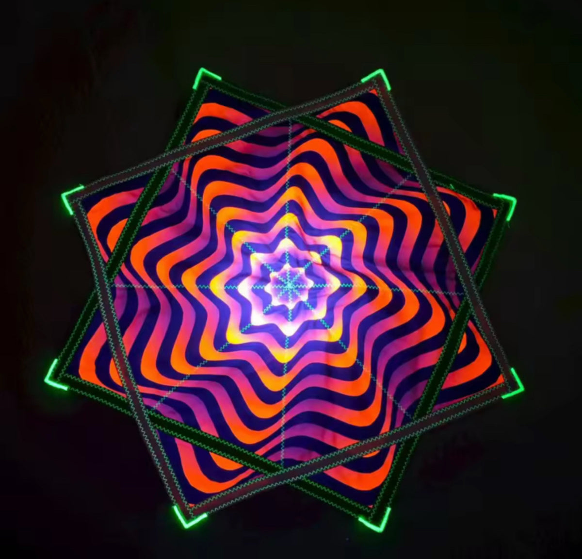 Flow Star UV Glow Spinner – Electric Vortex Rave Toy