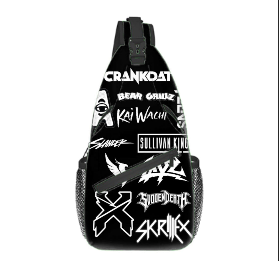 Sullivan King Svdden Death Kia Waichi Crankdat Excision Illenium Skrillex Slander SLING BAG Fanny Bag - EDMCLOTHINGSTORE