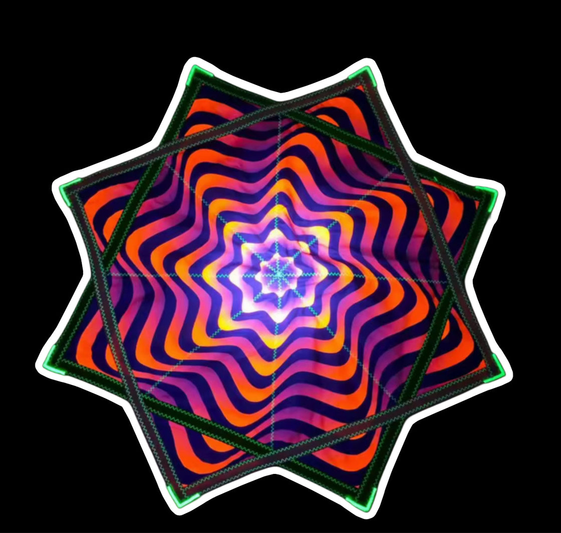 Flow Star UV Glow Spinner – Electric Vortex Rave Toy
