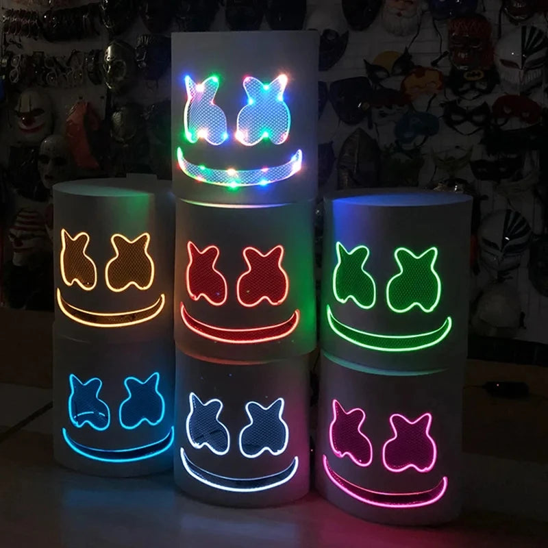 Marshmello Led Mask Rave Mask EDM Mask - EDMCLOTHINGSTORE