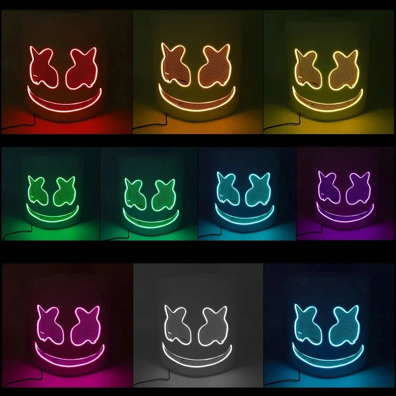 Marshmello Led Mask Rave Mask EDM Mask - EDMCLOTHINGSTORE