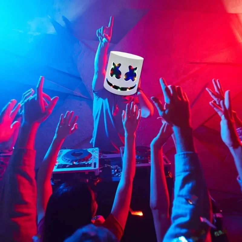 Marshmello Led Mask Rave Mask EDM Mask - EDMCLOTHINGSTORE