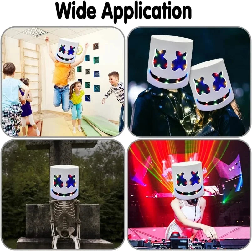 Marshmello Led Mask Rave Mask EDM Mask - EDMCLOTHINGSTORE