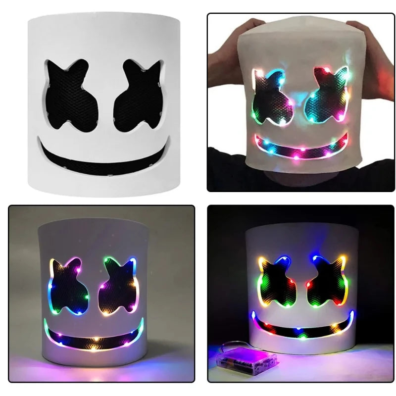 Marshmello Led Mask Rave Mask EDM Mask - EDMCLOTHINGSTORE