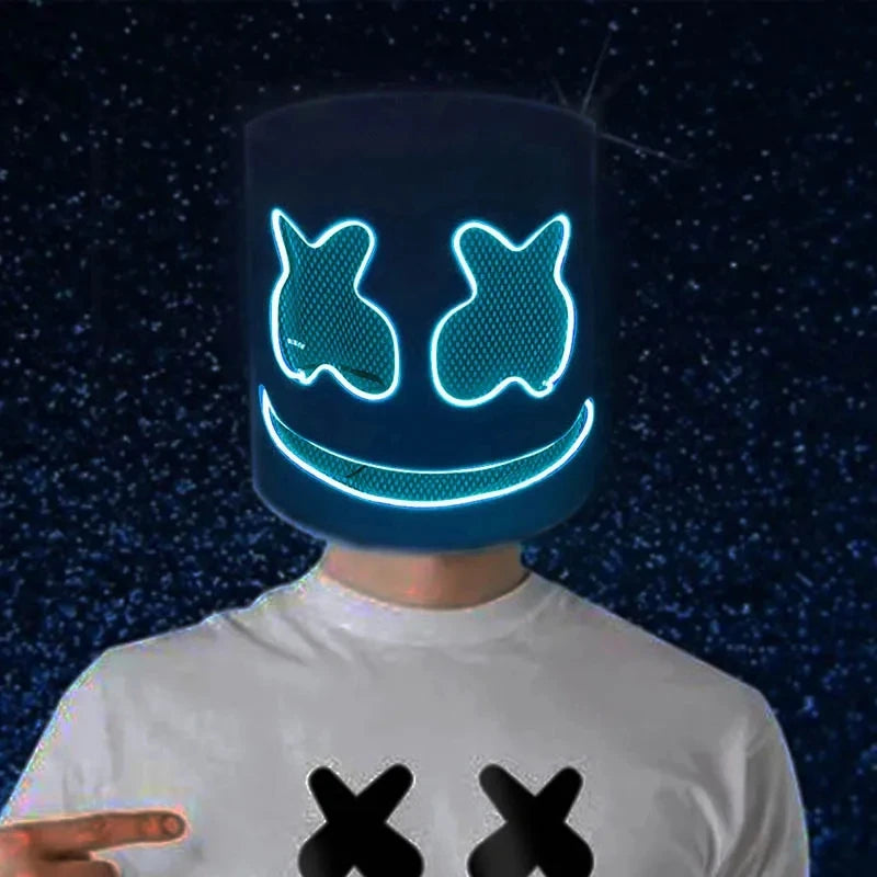 Marshmello Led Mask Rave Mask EDM Mask - EDMCLOTHINGSTORE