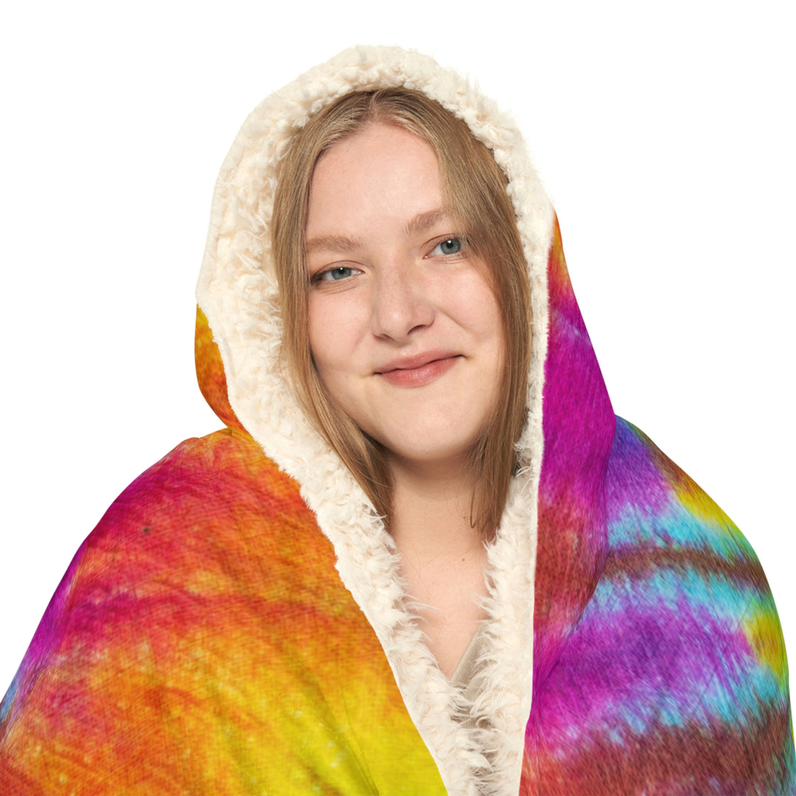 Tie Dye Snuggle Hooded Blanket - EDMCLOTHINGSTORE