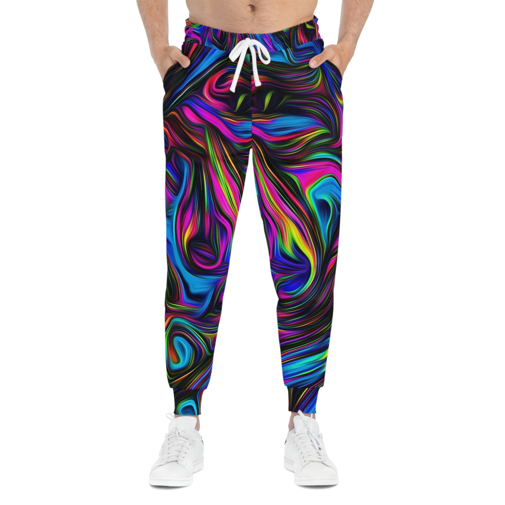 Trippy Shrooms Mens & Women's Track authentic Pants - Psychedelic Magic Mushrooms, Dance Jogging Pants, Festival Clothing, Rave Bottoms, EDM , Stoner