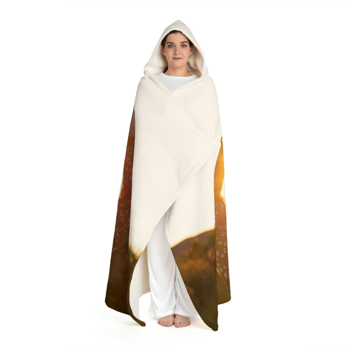Hippie LOVE HoodedSherpa Fleece Blanket - EDMCLOTHINGSTORE