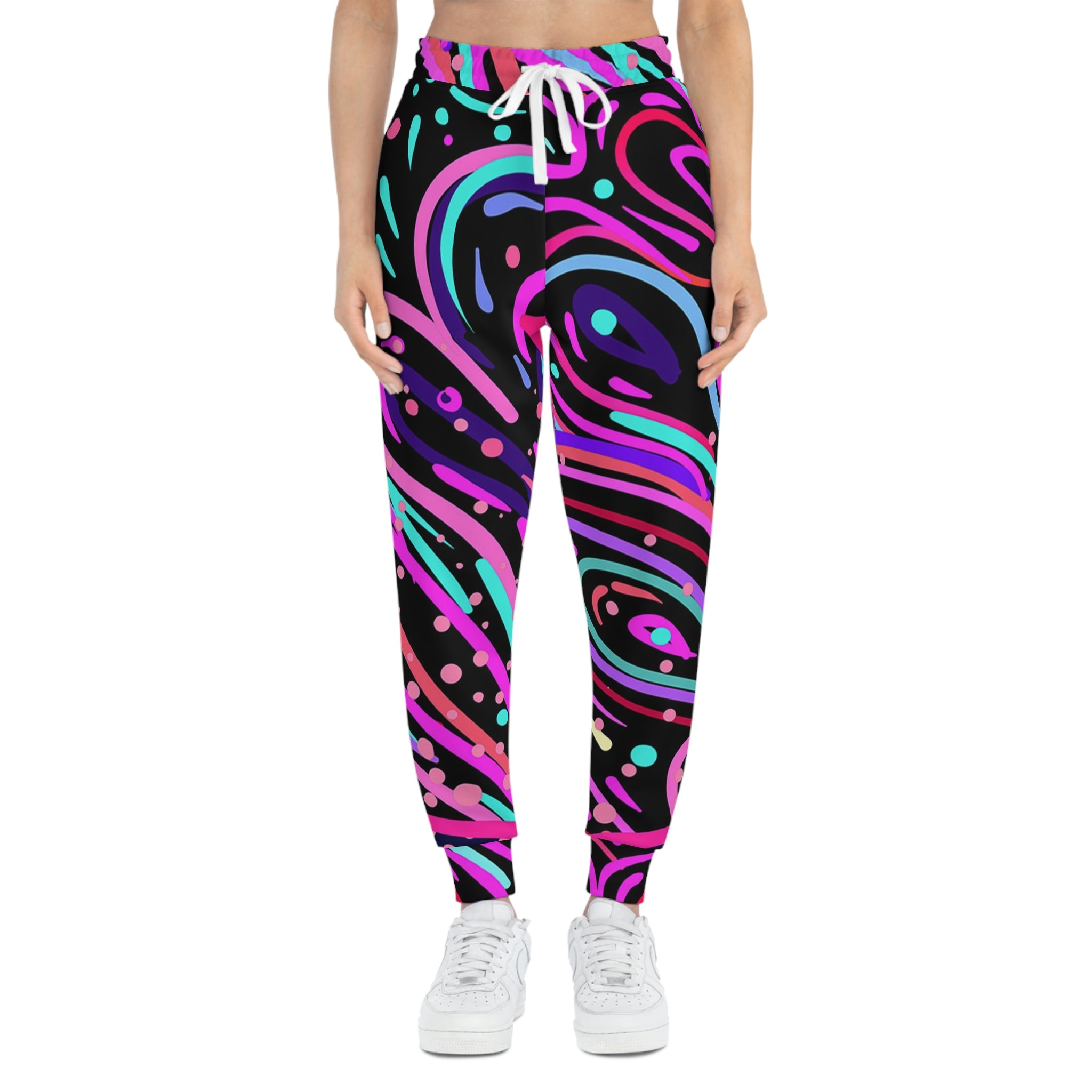 Trippy Shrooms Mens & Women's Track Pants - Psychedelic Magic Mushrooms, Dance Jogging Pants, sold Festival Clothing, Rave Bottoms, EDM , Stoner