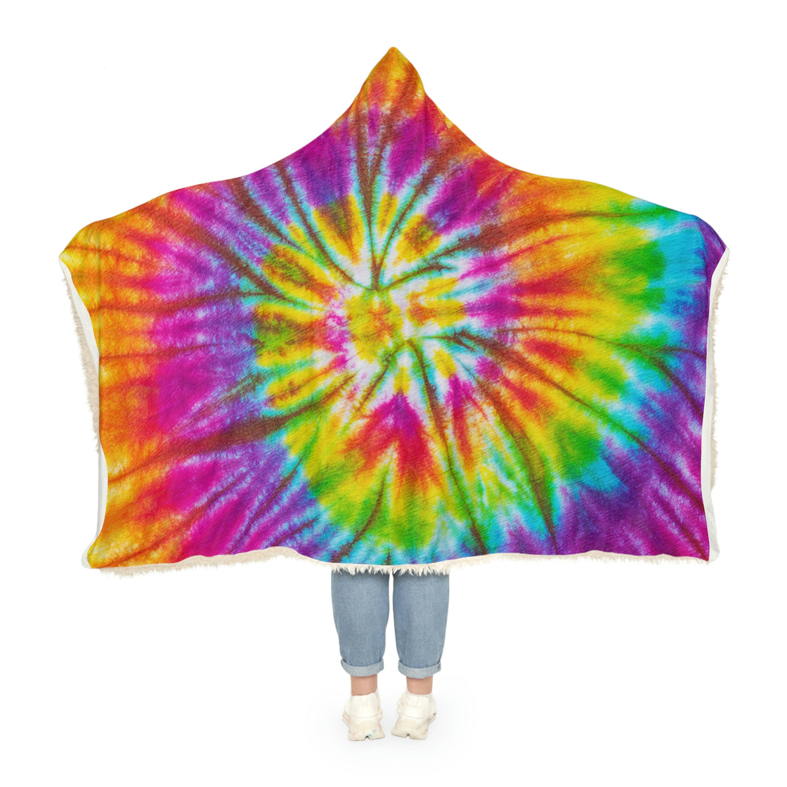 Tie Dye Snuggle Hooded Blanket - EDMCLOTHINGSTORE