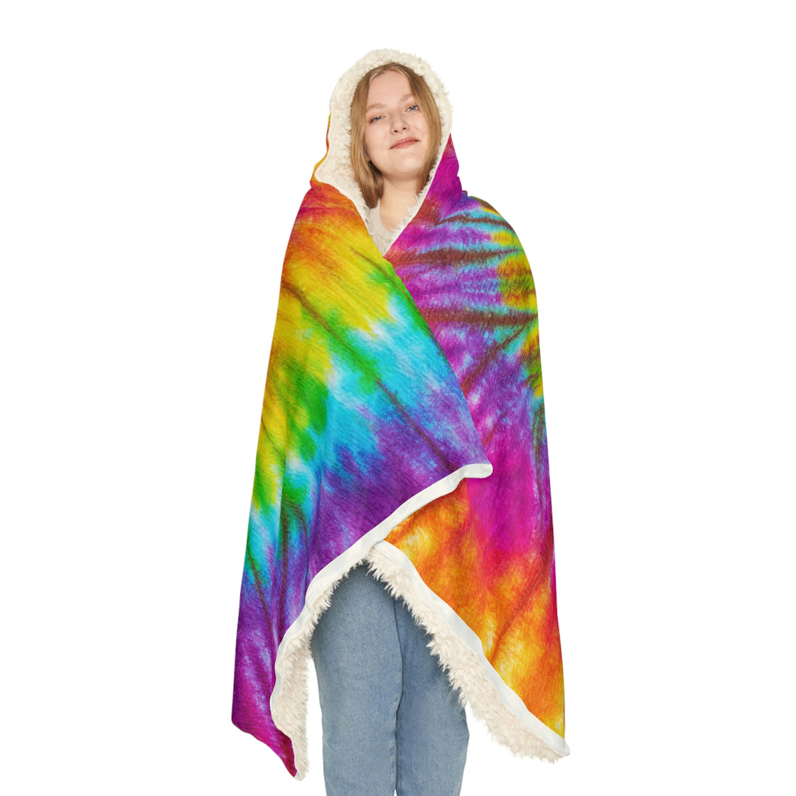 Tie Dye Snuggle Hooded Blanket - EDMCLOTHINGSTORE