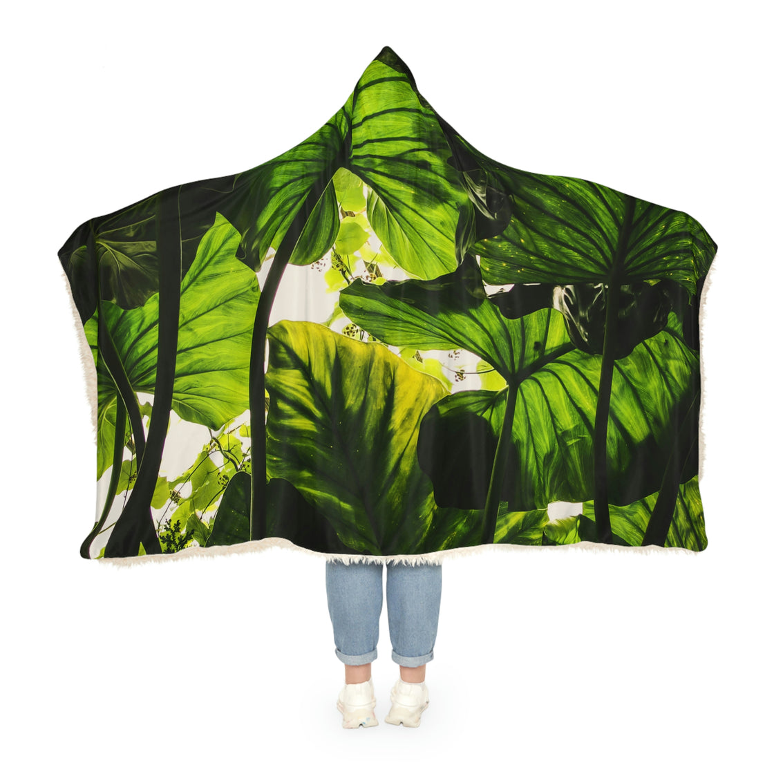 Leaves Snuggle Hooded Blanket Plant - EDMCLOTHINGSTORE