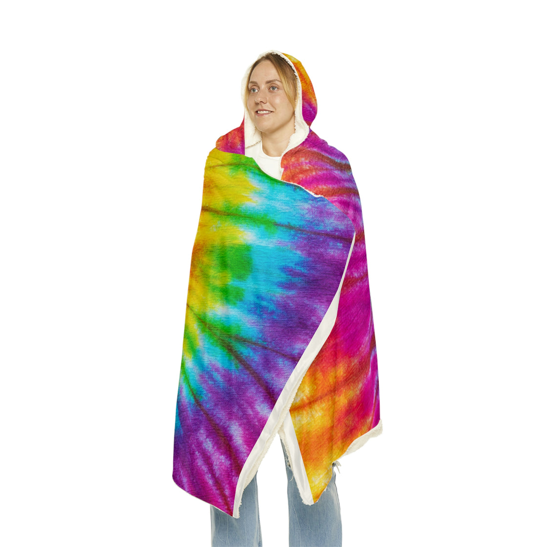 Tie Dye Snuggle Hooded Blanket - EDMCLOTHINGSTORE