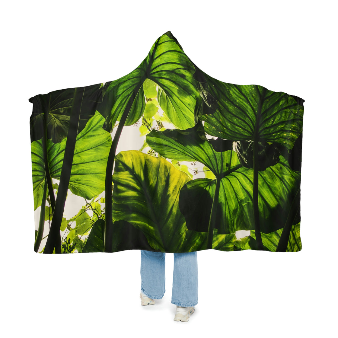 Leaves Snuggle Hooded Blanket Plant - EDMCLOTHINGSTORE